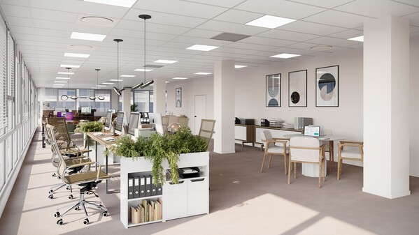 Bureaux RE2020 à Cambacérès à Montpellier certification BREEAM Good Proche Odysseum et Gare Sud de France