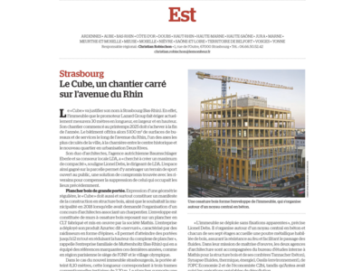 CUBE à STRASBOURG DANS LE MONITEUR