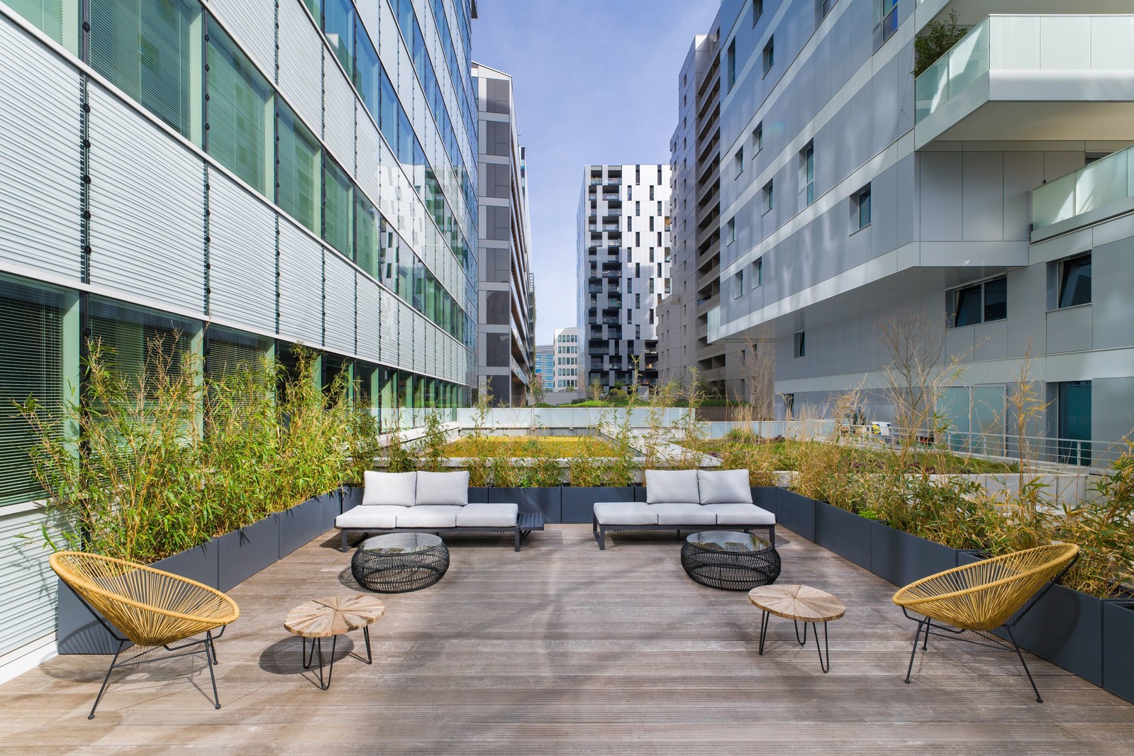 terrasse et détente au bureau archipel